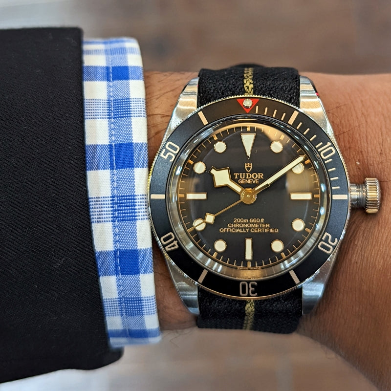Pre-Owned Tudor Black Bay Fifty-Eigh w/ Black Dial and Fabric Strap