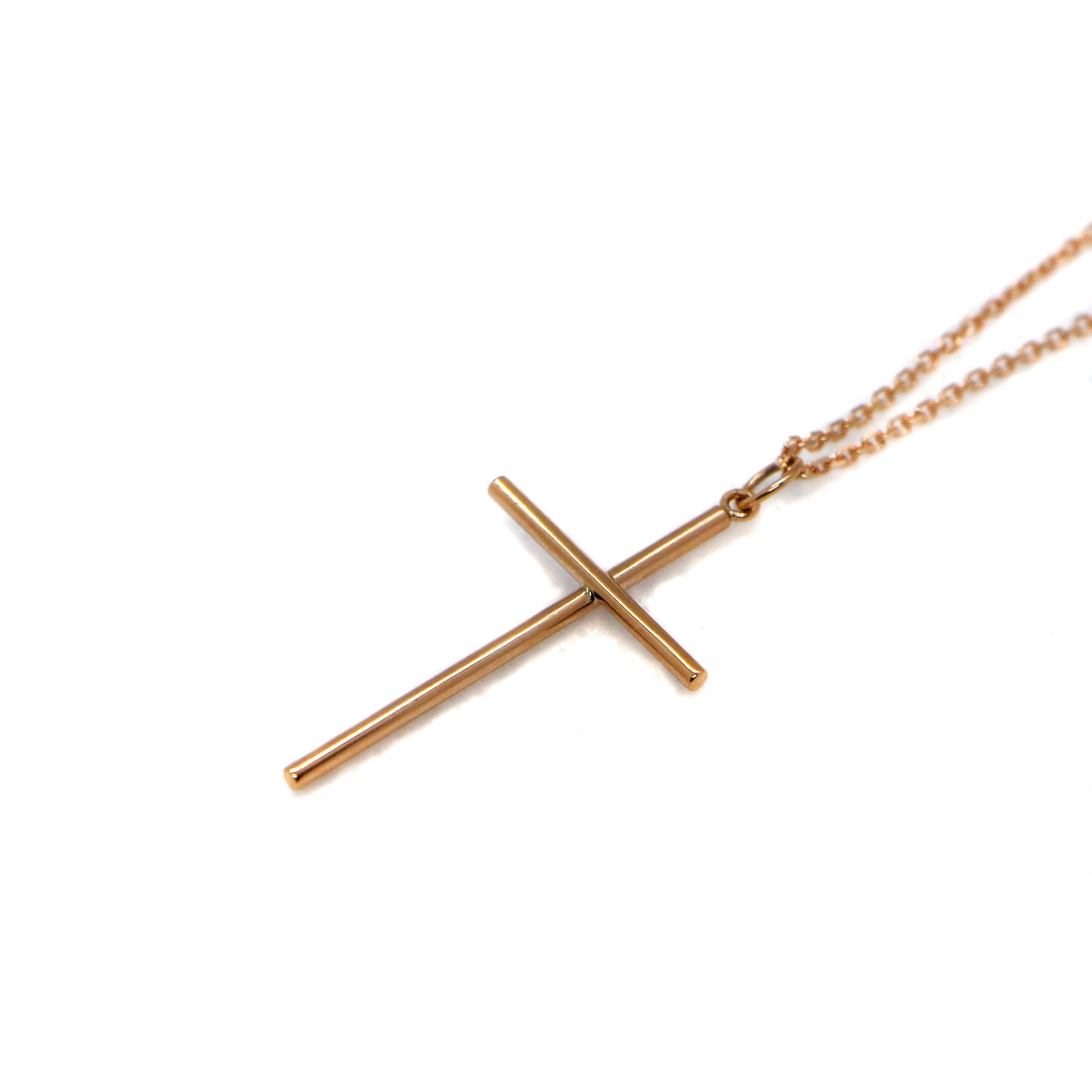 Rose Gold Large Cross Pendant -LCPR Brent Miller Gold