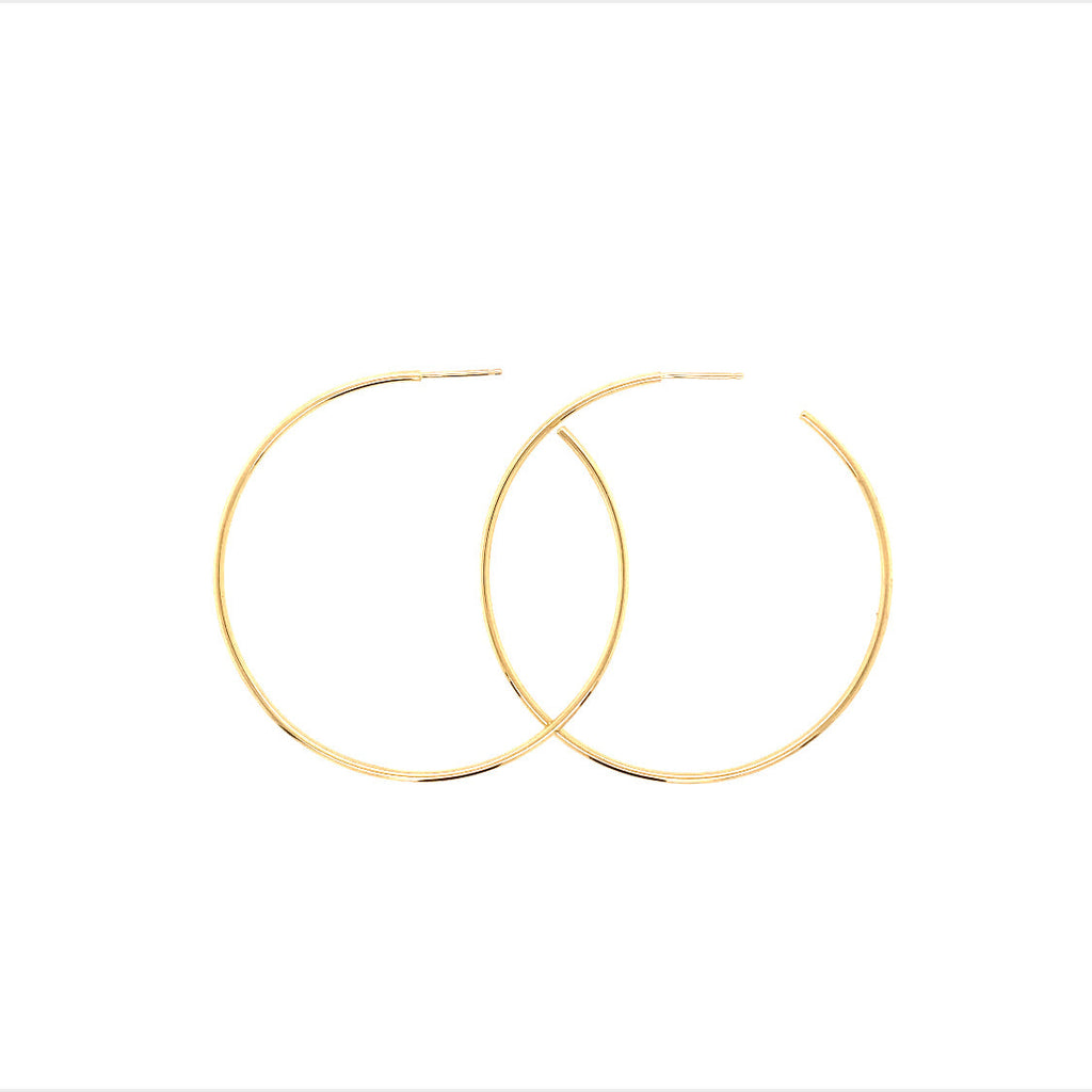 Yellow Gold XL Heirloom Hoop Earrings - XLHEY Brent Miller Gold