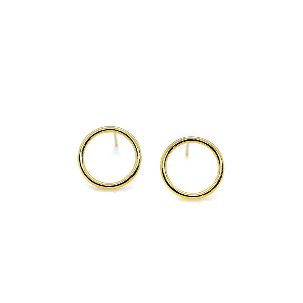 Yellow Circle Stud Earrings - CSE Brent Miller
