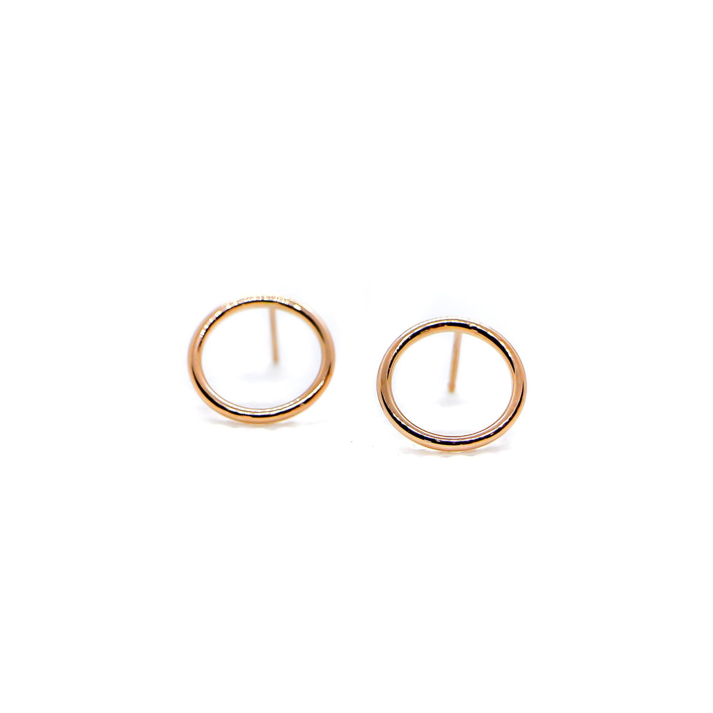 Rose Circle Stud Earrings - CSE Brent Miller