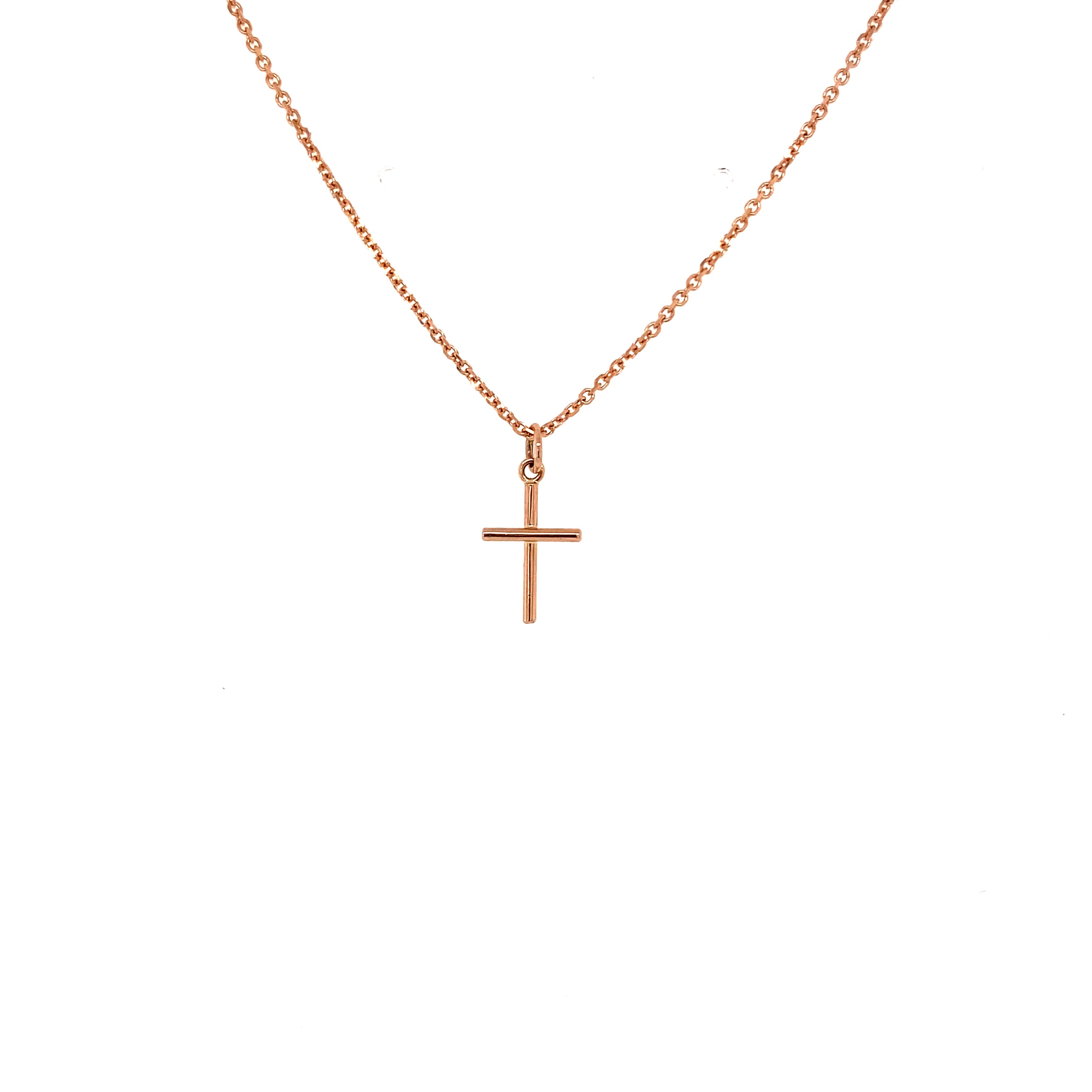 Rose Gold Kids Cross Pendant -KCPR