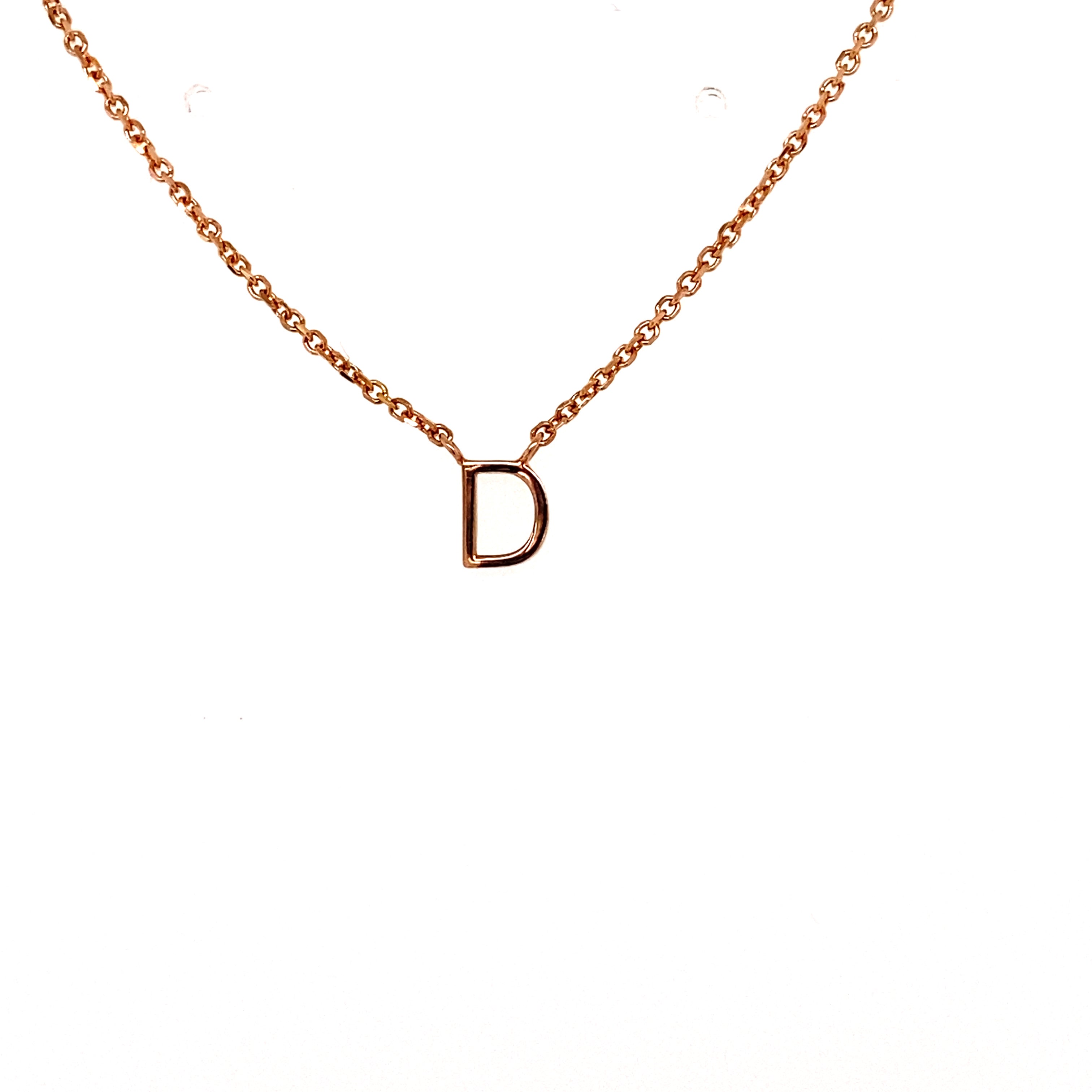 Rose Gold Kids Initial Pendant Necklace -KIPN Brent Miller