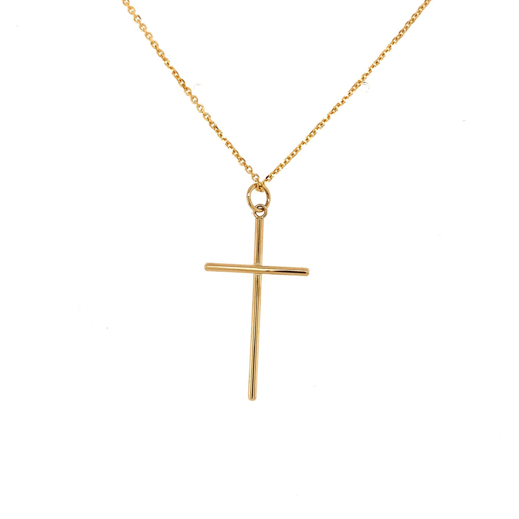 Yellow Gold Large Cross Pendant -LCPY Brent Miller Gold