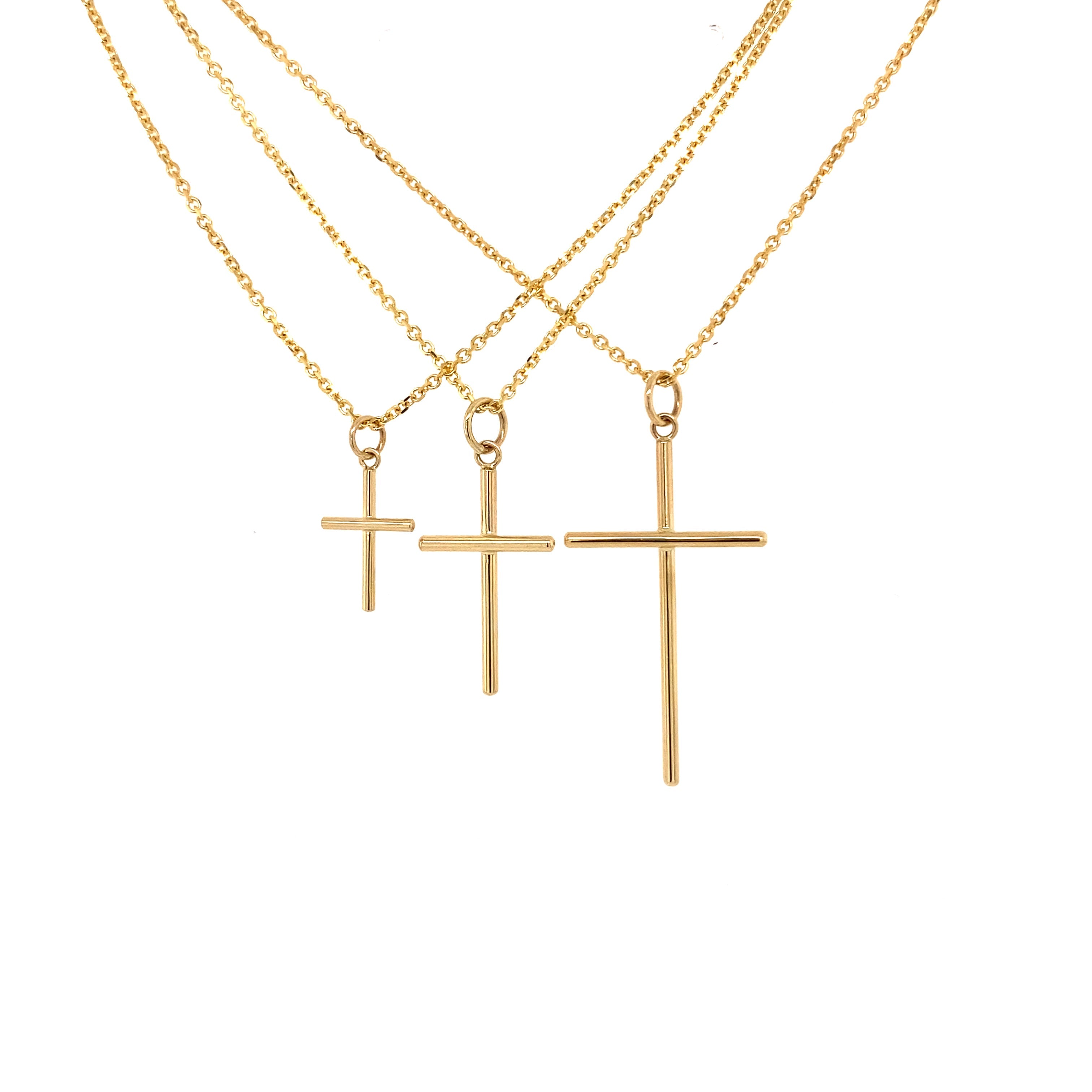 Cross Pendant Size Range Brent Miller Gold