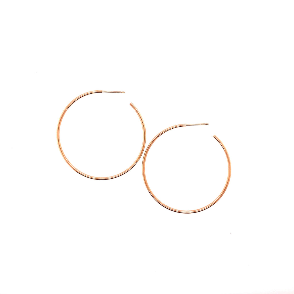 Rose Gold Large Heirloom Hoop Earrings - LHHER Brent Miller Gold