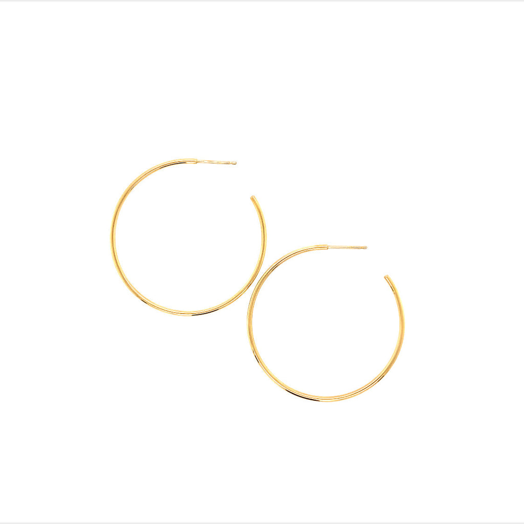 Yellow Gold Large Heirloom Hoop Earrings - LHHEY Brent Miller Gold