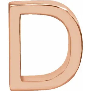 Rose Gold D Kids Initial Pendant Necklace -KIPND