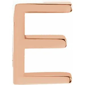 Rose Gold E Kids Initial Pendant Necklace -KIPNE