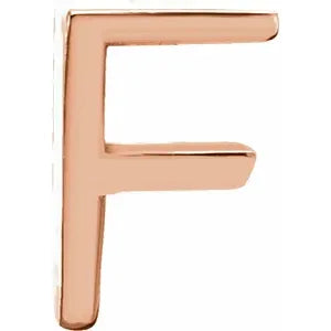 Rose Gold F Kids Initial Pendant Necklace -KIPNF