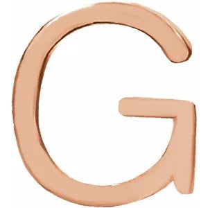 Rose Gold G Kids Initial Pendant Necklace -KIPNG