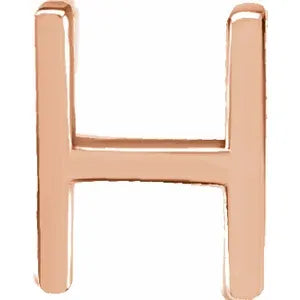 Rose Gold H Kids Initial Pendant Necklace -KIPNH