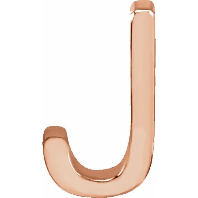 Rose Gold J Kids Initial Pendant Necklace -KIPNJ