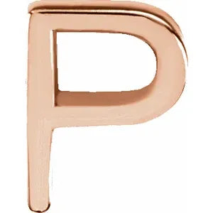 Rose Gold P Kids Initial Pendant Necklace -KIPNP