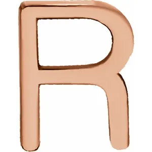 Rose Gold R Kids Initial Pendant Necklace -KIPNR