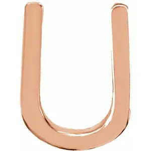 Rose Gold U Kids Initial Pendant Necklace -KIPNU