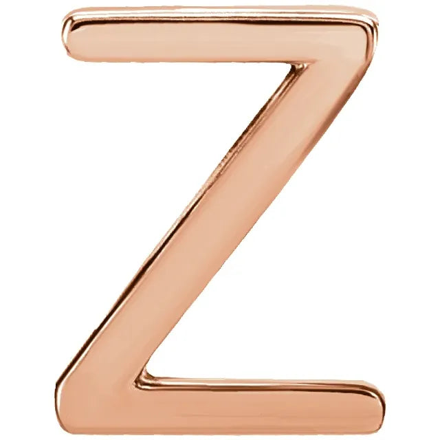 Rose Gold Z Kids Initial Pendant Necklace -KIPNZ