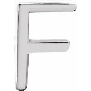White Gold F Kids Initial Pendant Necklace -KIPNF
