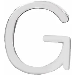 White Gold G Kids Initial Pendant Necklace -KIPNG