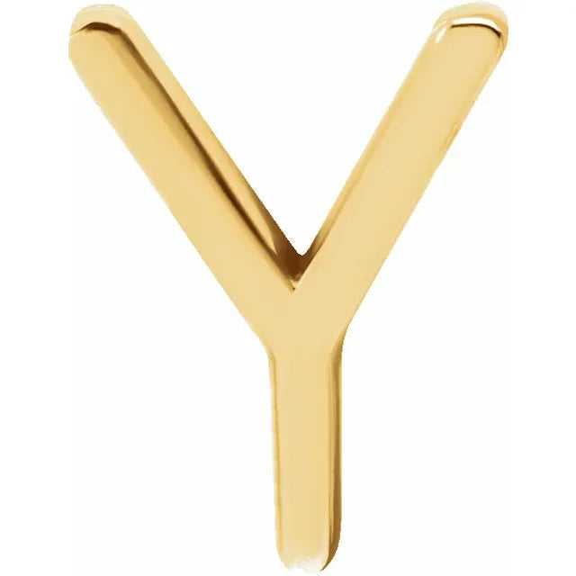 Yellow Gold Y Kids Initial Pendant Necklace -KIPNY