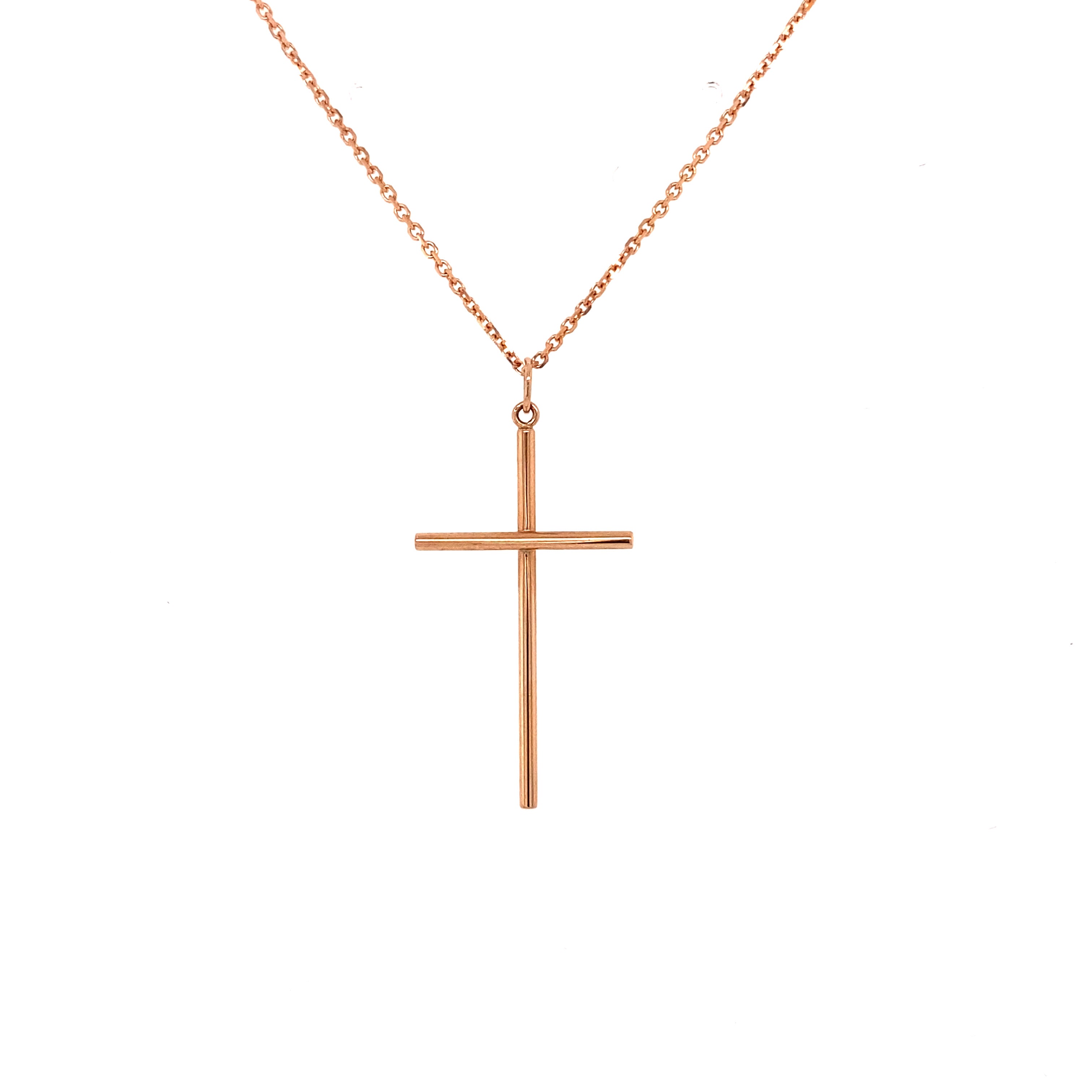 Rose Gold Large Cross Pendant -LCPR Brent Miller Gold